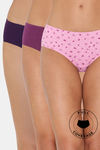 Zivame Low Rise Full Coverage Bikini Panty (Pack of 3) - Multicolor — thumbnail 1